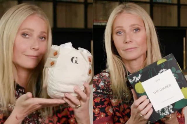 <p>Gwyneth Paltrow addresses ‘outrage’ over fake Goop diapers </p>