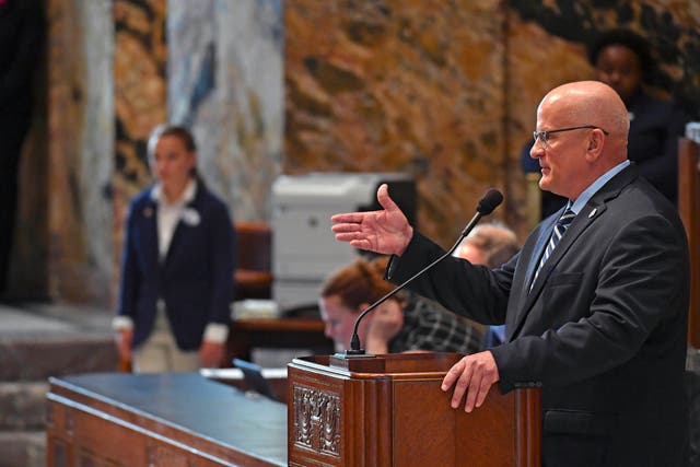 <p>Rep. Danny McCormick speaks on bill HB813 concerning abortion on 12 May 2022</p>
