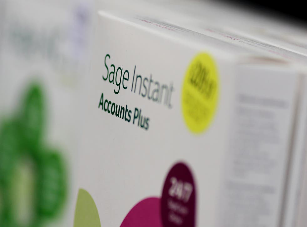 The Sage Group’s organic total revenue grew 5% to £924 million (PA)