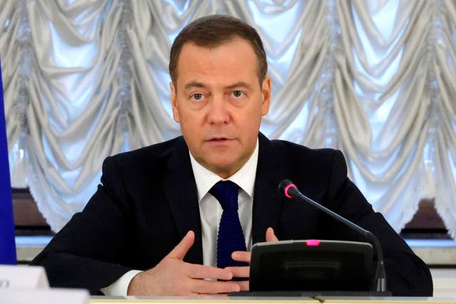 <p>Dmitry Medvedev, Deputy Chairman of the Russian Security Council, and a former President of Russia </p>
