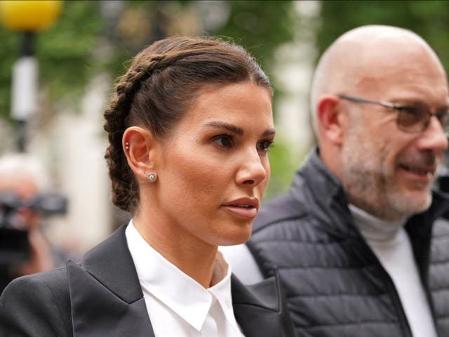 <p>Rebekah Vardy arrives at the High Court on Friday</p>