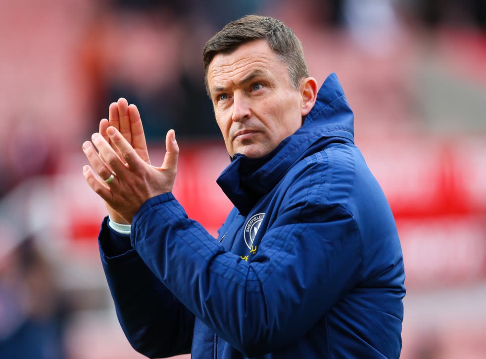 Paul Heckingbottom is hoping to lead Sheffield United straight back to the Premier League (Barrington Coombs/PA)