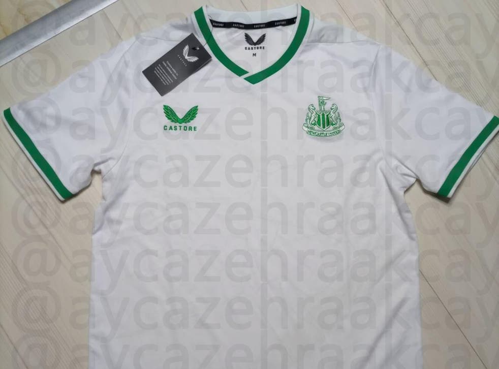 <p>The leaked image of Newcastle’s away shirt  </p>