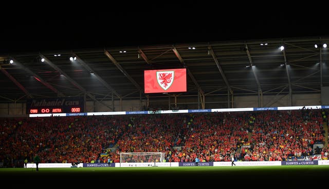 Welsh fans have been warned about the use of pyrotechnics after a fine was issued in relation to the World Cup play-off semi-final against Austria (Simon Galloway/PA)