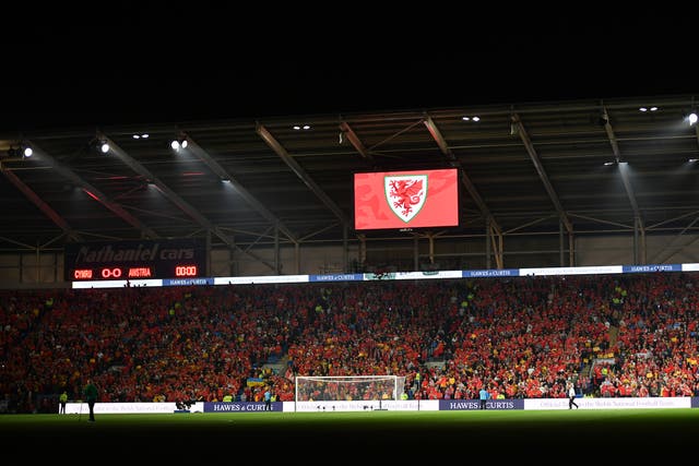 Welsh fans have been warned about the use of pyrotechnics after a fine was issued in relation to the World Cup play-off semi-final against Austria (Simon Galloway/PA)