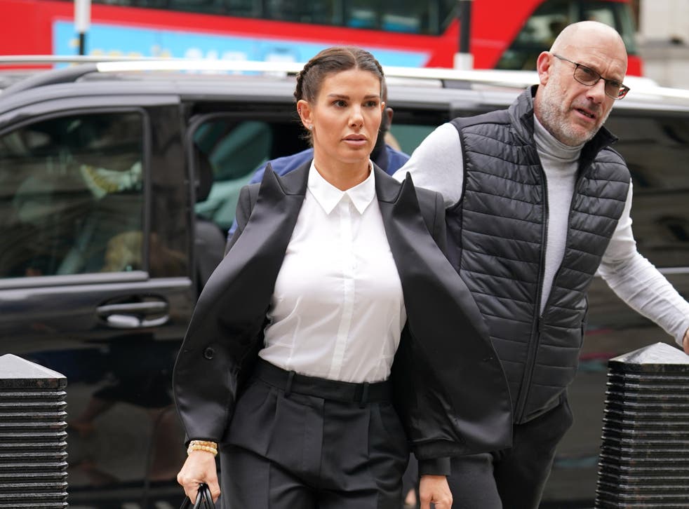<p>Rebekah Vardy arrives at the Royal Courts Of Justice in London on Friday</p>