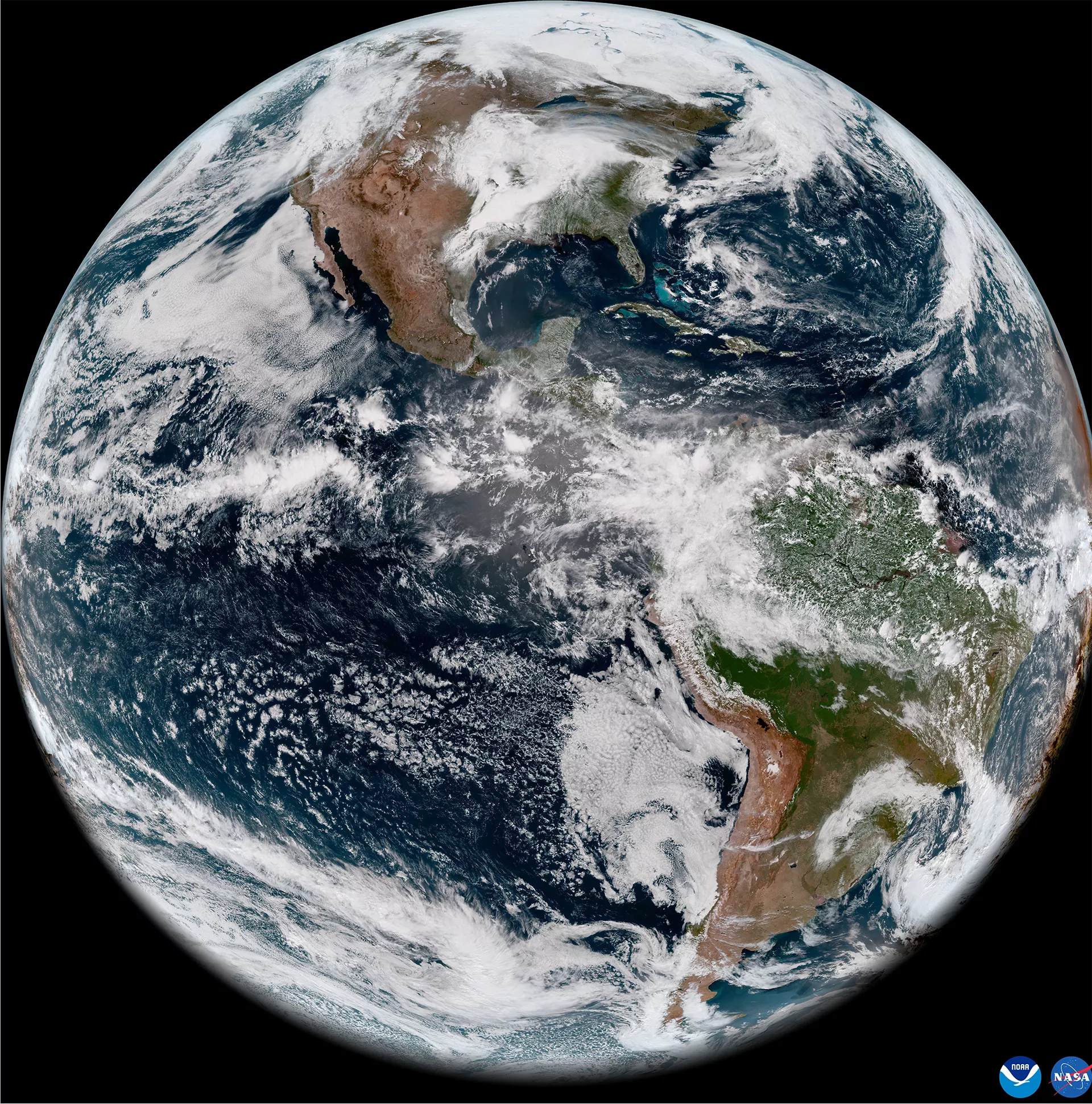 A full scan of the Western Hemisphere is the first image returned to Earth by GOES-18, Noaa’s newest weather and climate satellite