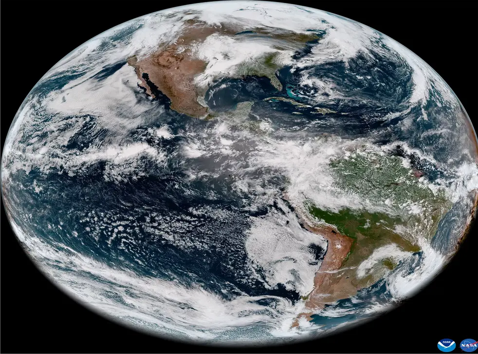 <p>A full scan of the Western Hemisphere is the first image returned to Earth by GOES-18, Noaa’s newest weather and climate satellite</p>
