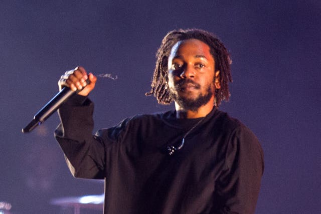 <p>Kendrick Lamar performing</p>