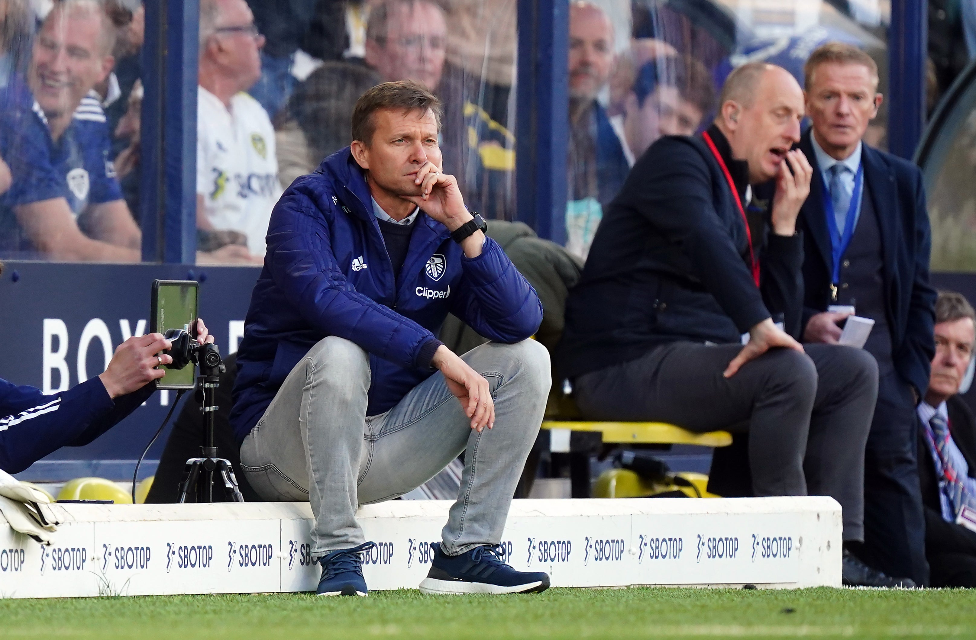 Head coach Jesse Marsch has two games left to keep Leeds in the Premier League (Mike Egerton/PA)