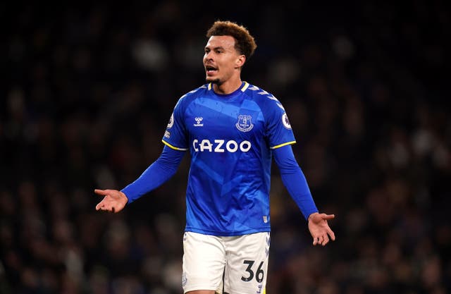 Dele Alli has struggled to make an impression at Everton (Adam Davy/PA)