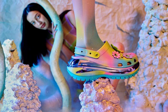 <p>Lazy Oaf X Crocs’ new Mega Crush Clog shoe</p>