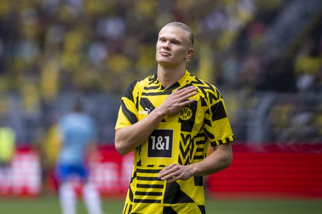 Erling Haaland said goodbye to Dortmund (David Inderlied/PA)