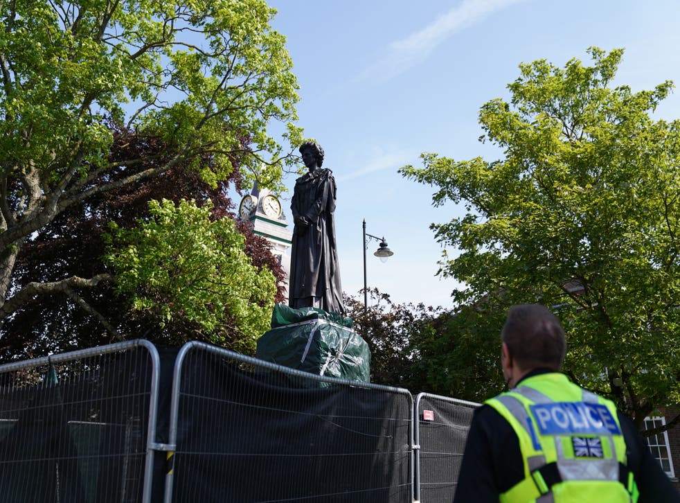 A statue of Baroness Margaret Thatcher has been egged just hours after it was installed in her home town of Grantham (Joe Giddens/PA)