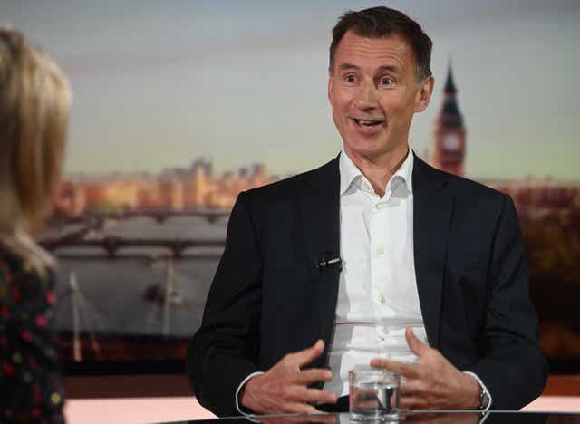 Jeremy Hunt acknowledged his shortcomings as health secretary contributed to long A&E waits (BBC/PA)
