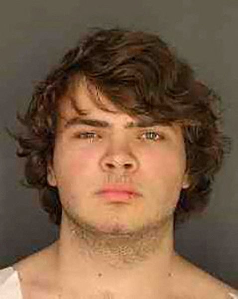 Buffalo supermarket shooting suspect Payton Gendron appears in a jail booking photograph
