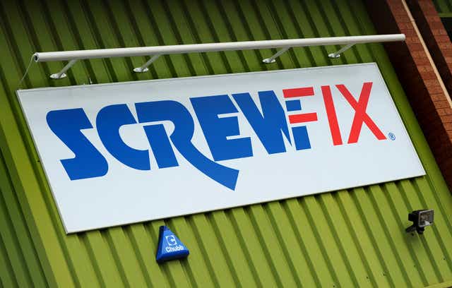 General view of a Screwfix store in Tamworth (Rui Vieira/PA)