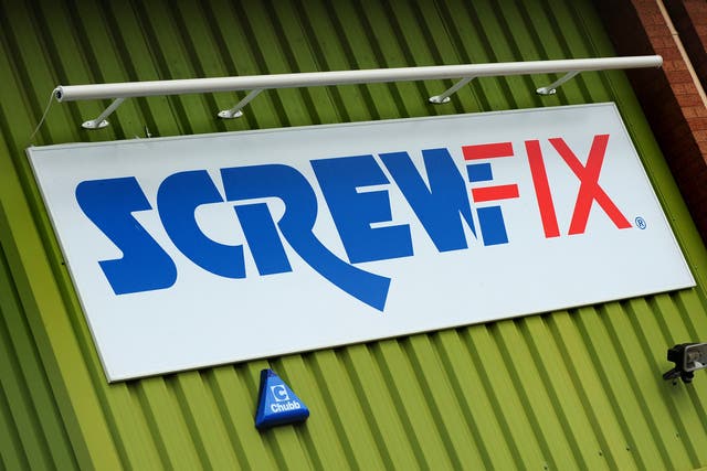 General view of a Screwfix store in Tamworth (Rui Vieira/PA)