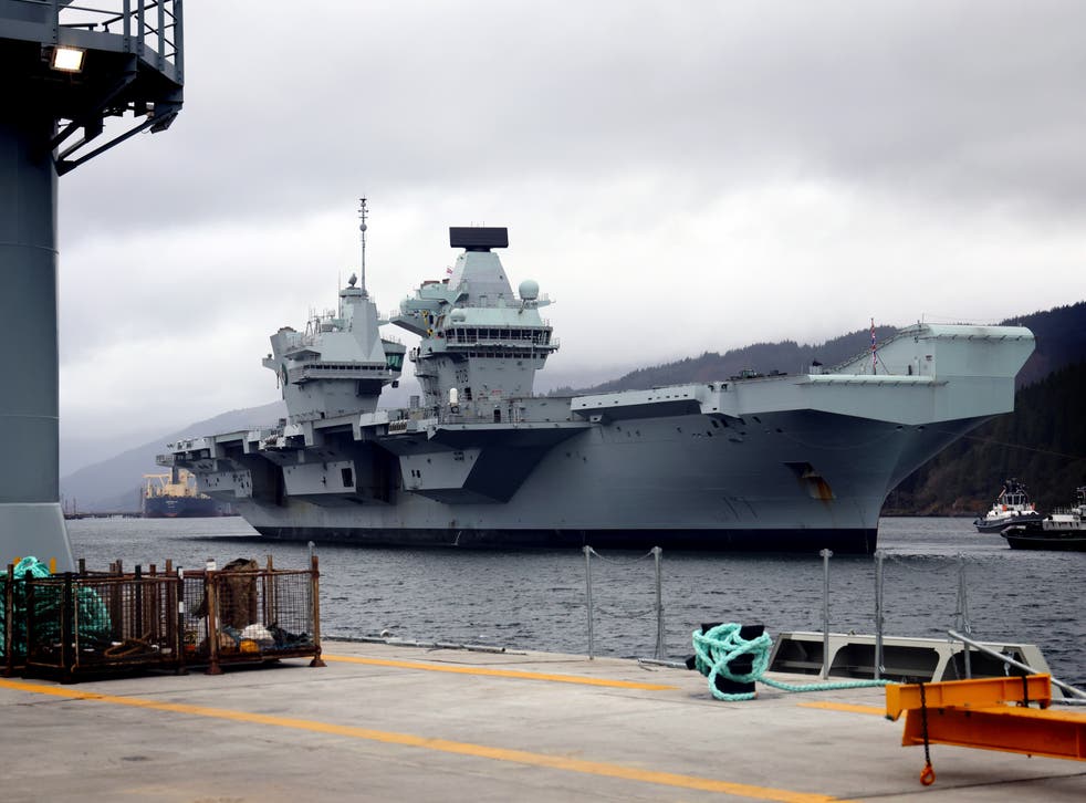HMS Queen Elizabeth has been carrying out training in waters close to the UK (MoD/PA)