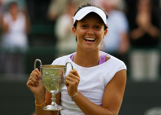 <p>Robson won the junior title at Wimbledon in 2008 </p>