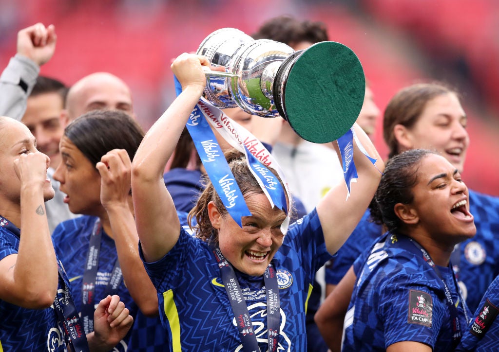 Erin Cuthbert received the player of the match award for her display at Wembley