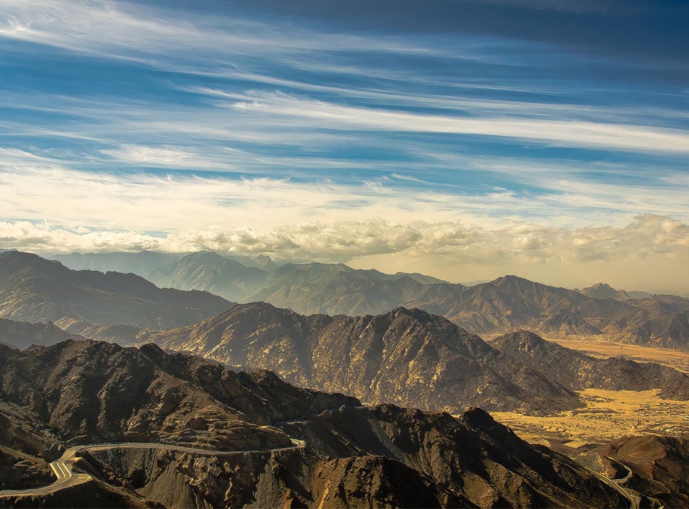 In Asir National Park in Soudah, nature and adventure lovers can hike trails with incredible views