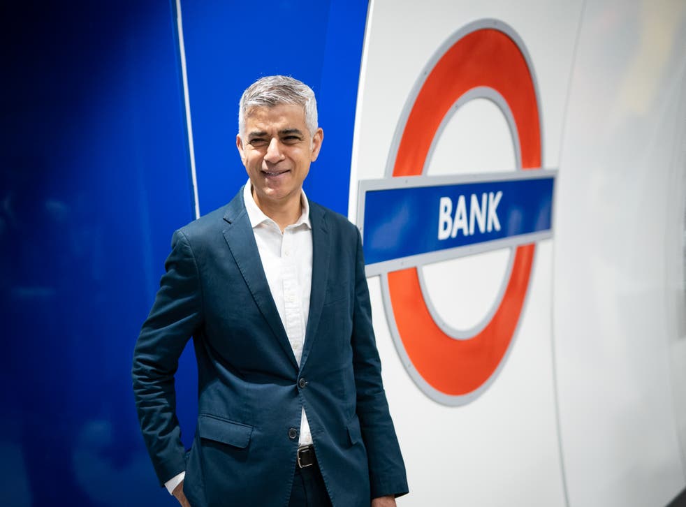Mayor of London Sadiq Khan as he reopened the Bank branch of the Northern line (Aaron Chown/PA)