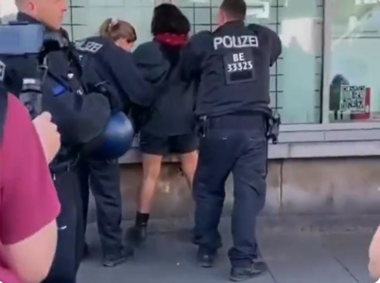 <p>German police have been accused of arresting pro-Palestine protesters on Sunday </p>