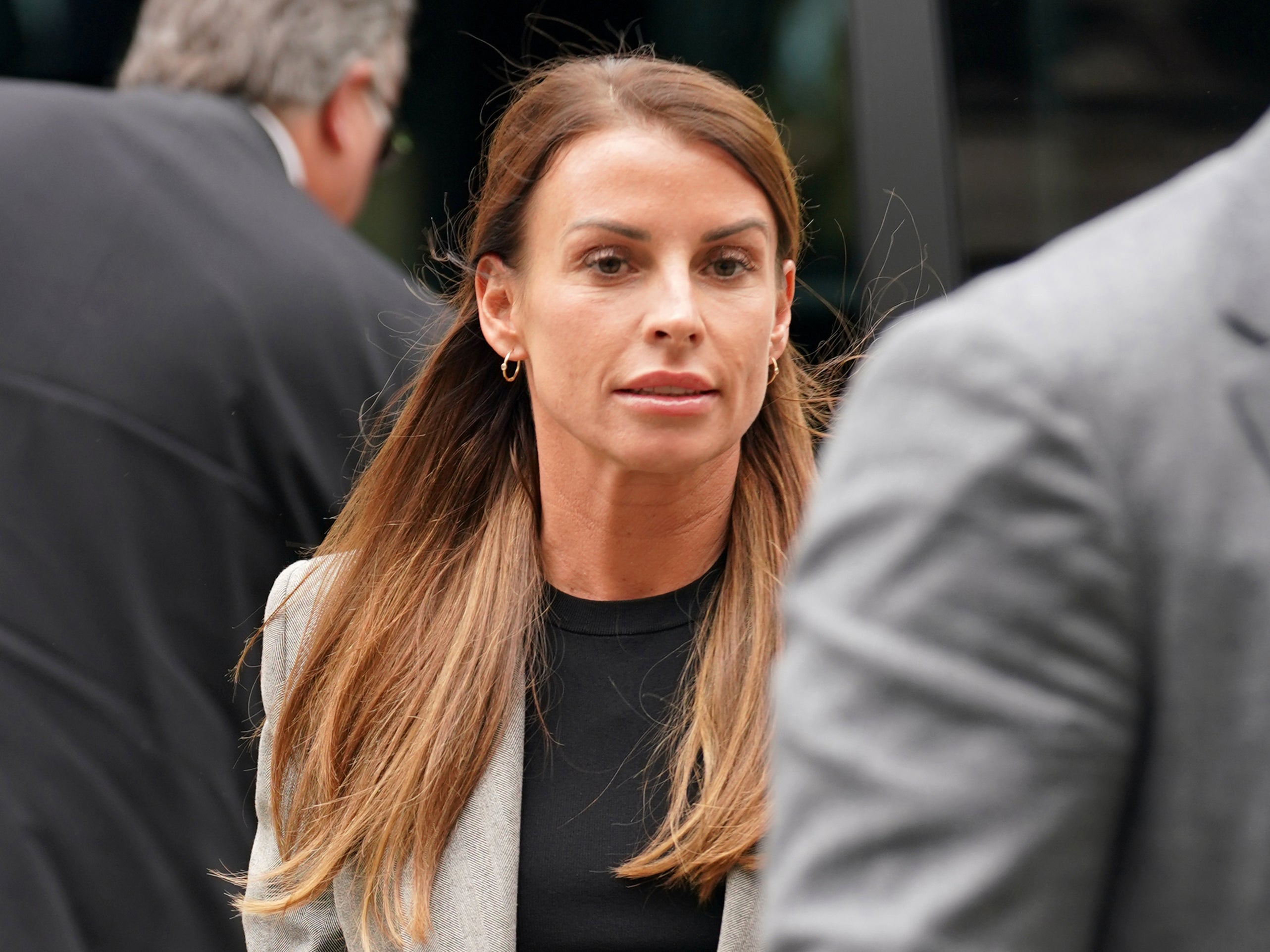 Coleen Rooney arrives at the Royal Courts Of Justice on Monday