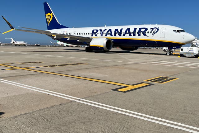 <p>Max pax: Ryanair’s specially designed Boeing 737 Max in Faro, Portugal </p>