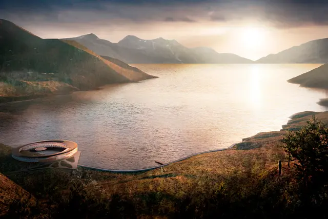 <p>A rendering of Six Senses Svart, an energy-positive hotel slated for 2024</p>