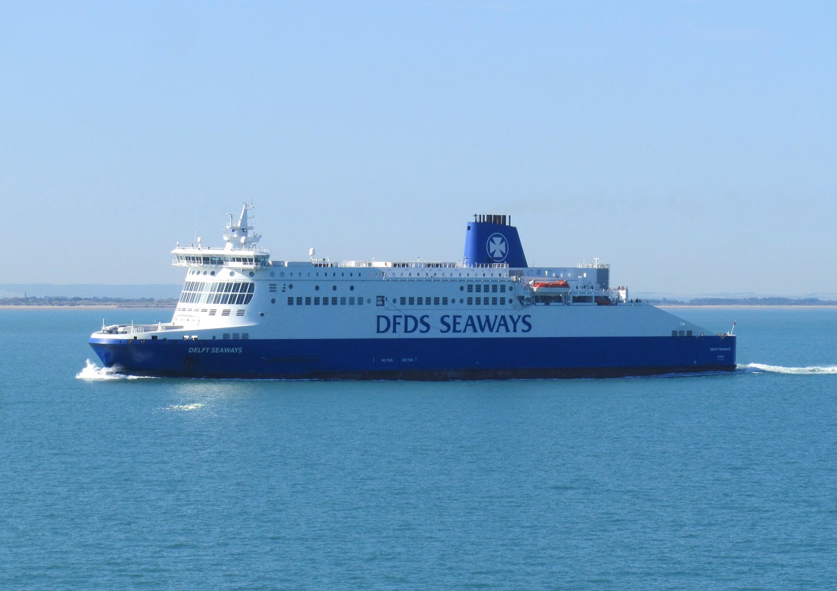 A cross-Channel DFDS ferry