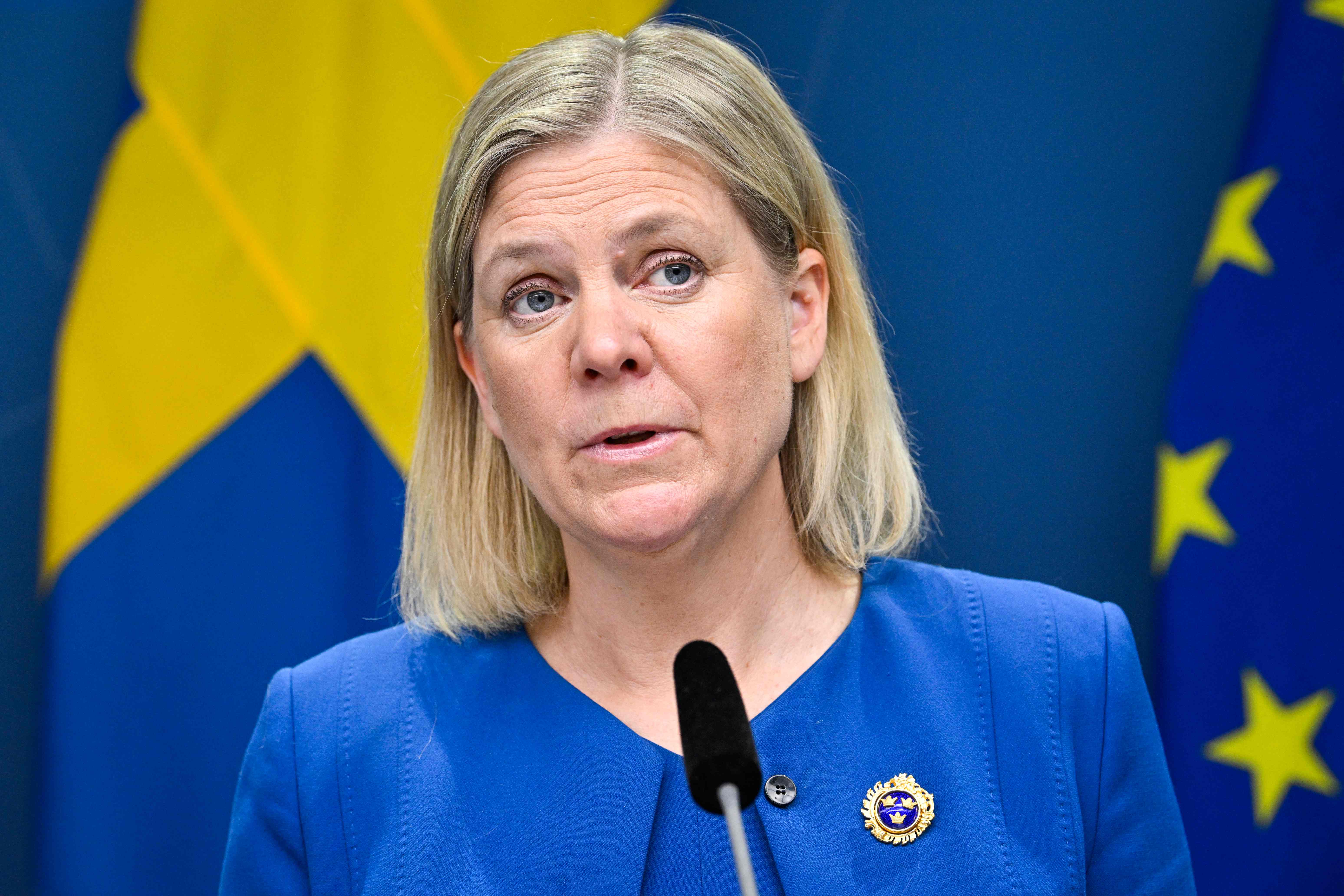 Sweden’s prime minister Magdalena Andersson