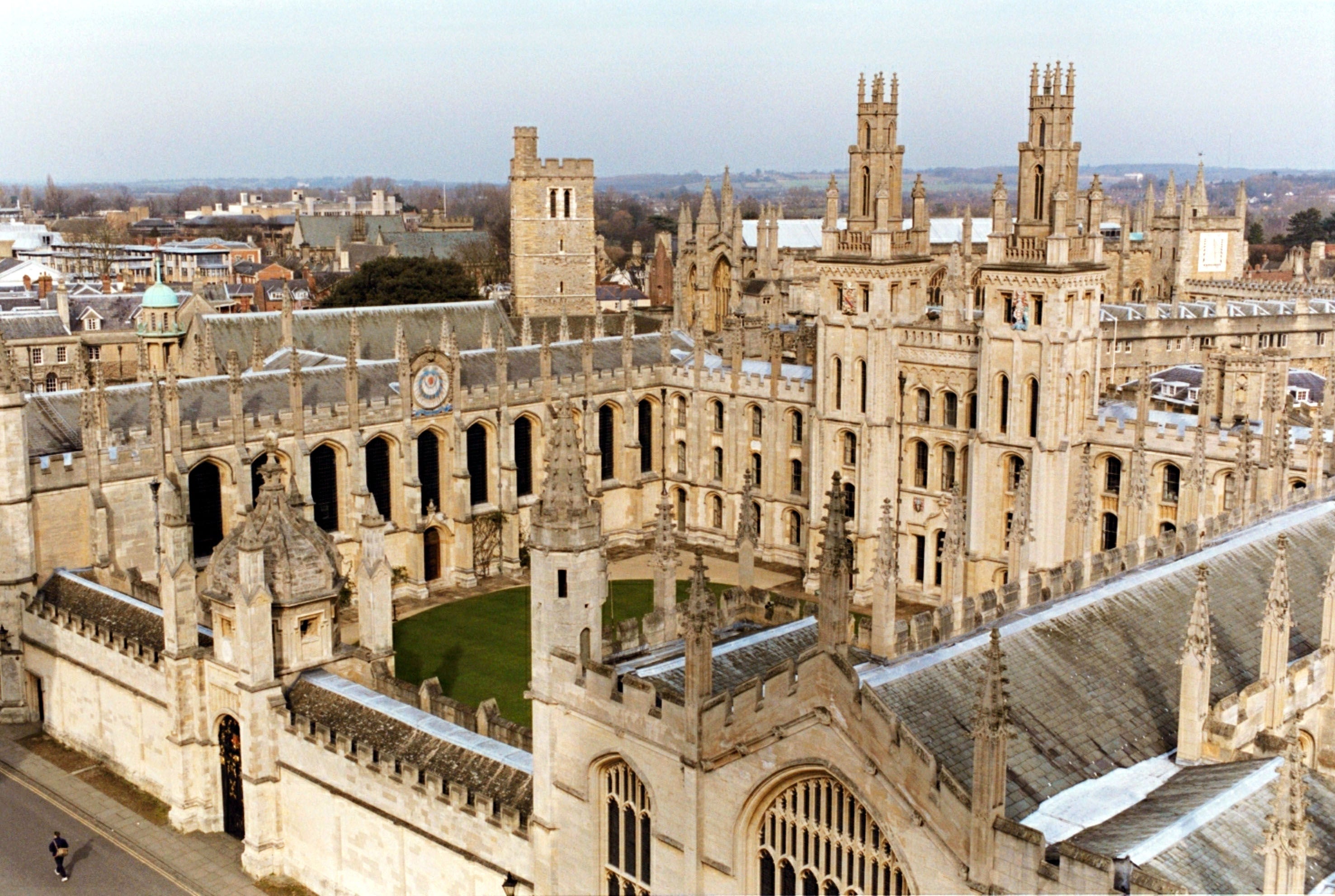 A general view of All Souls’ College from the Church of St Mary the Virgin, Oxford University. In the background to the right is New College. To the left is the Old Quadrangle of Hertford College. Education Secretary Nadhim Zahawi has pushed back against the idea elite universities like Oxford and Cambridge should “tilt the system” to accept more pupils from state schools (William Conran/PA)