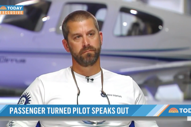 Darren Harrison, de 38 años, de Florida, dio una entrevista exclusiva a Today menos de una semana después de que el futuro padre sin experiencia de vuelo aterrizara un avión pequeño cuando su piloto dejó de responder.