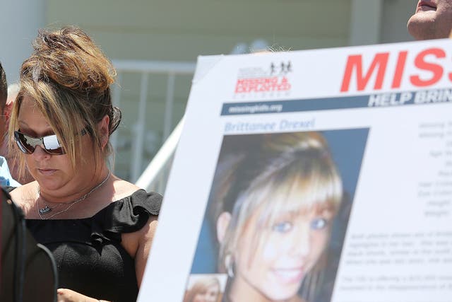 <p>File photo: Dawn Drexel, mother of Brittanee Drexel, listens during a news conference in McClellanville on 8 June 2016</p>