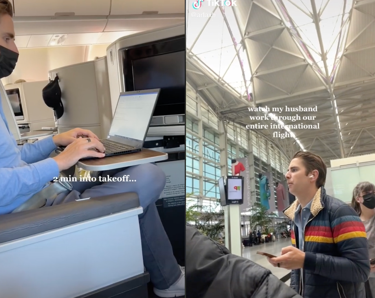 Husband sparks debate after working during entire international flight: &lsquo;This is not a flex&rsquo;