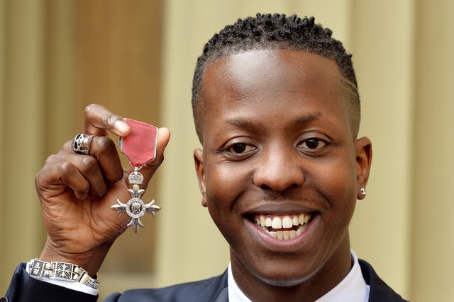 Jamal Edwards after being made a Member of the British Empire (John Stillwell/PA)