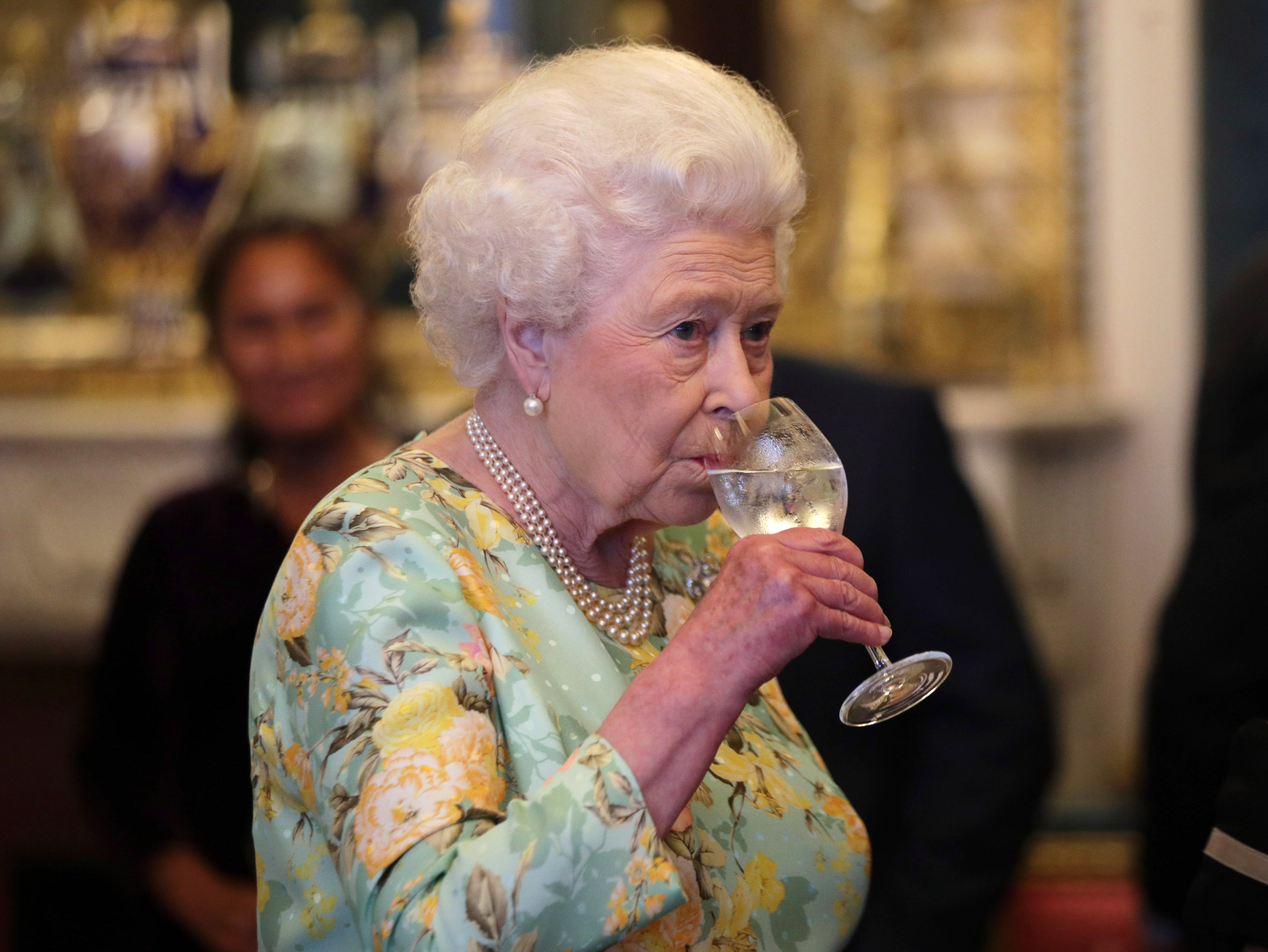 The Queen at a Buckingham Palace reception in July 2017