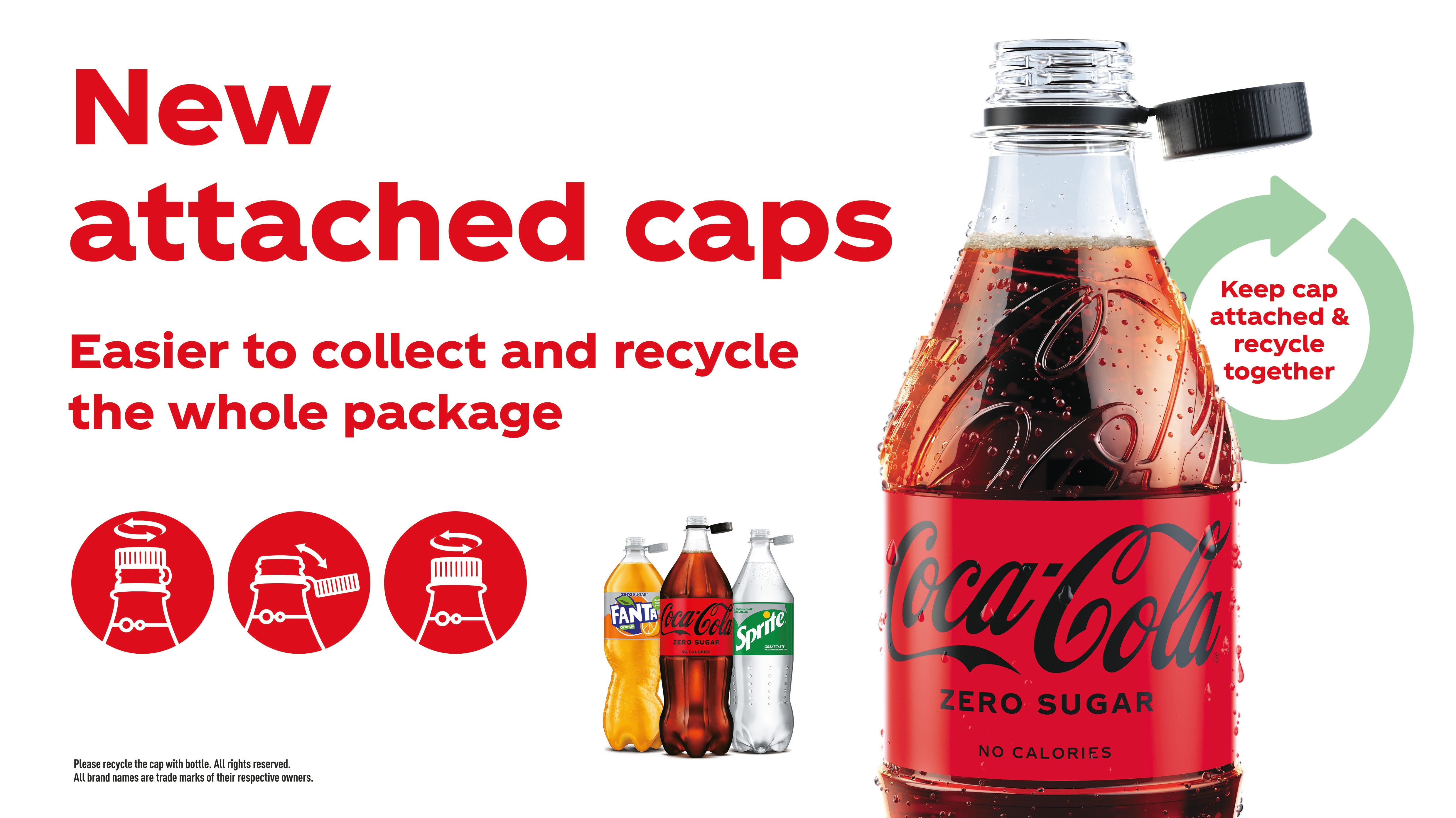 Can the plastic caps on water or soda bottles be recycled?