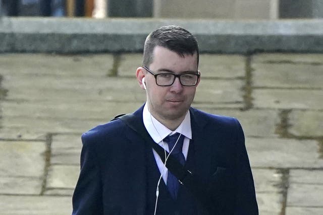 Alex Davies is accused of being a member of a proscribed neo-Nazi organisation (Andrew Matthews/PA)