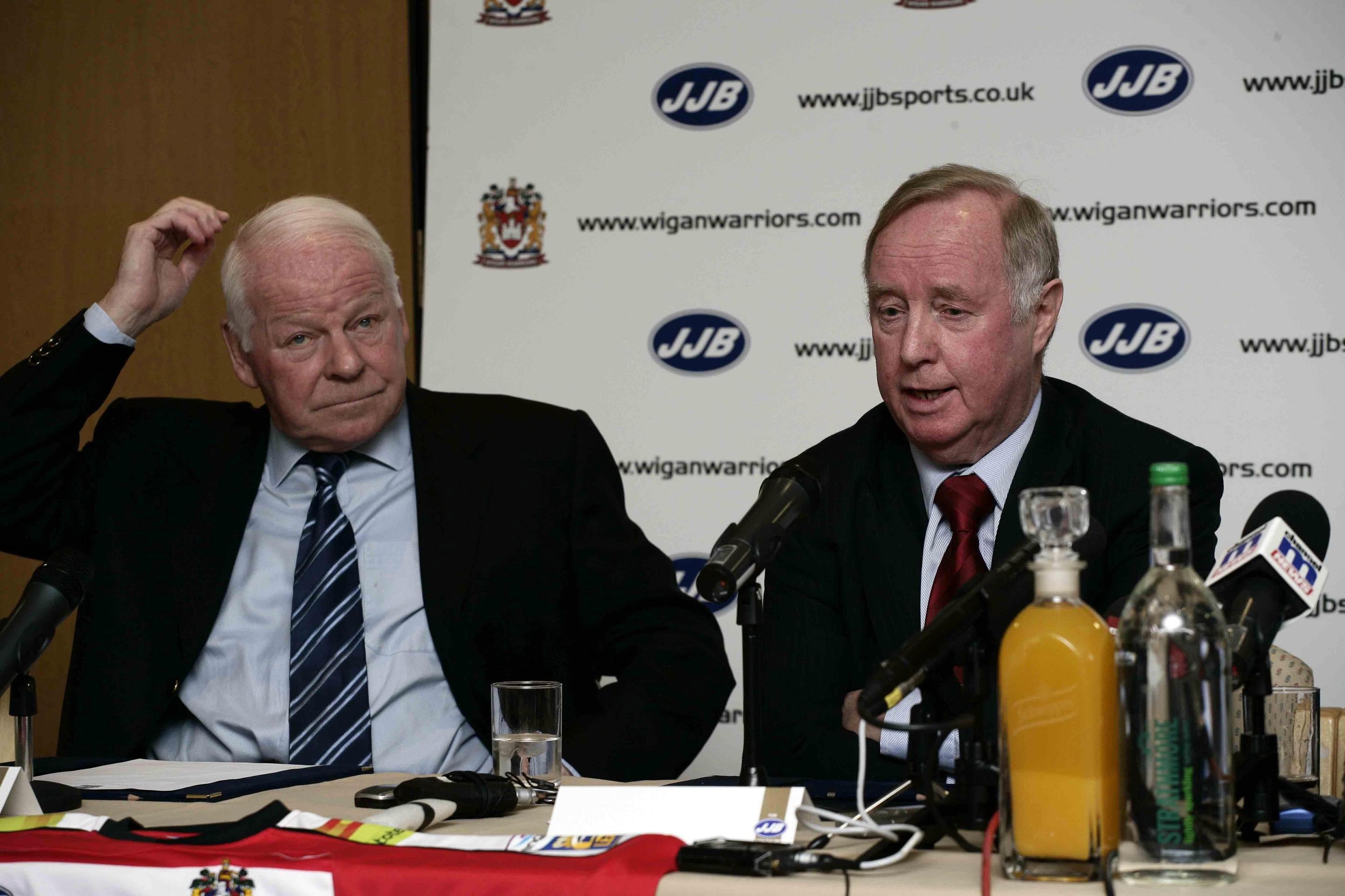 Maurice Lindsay (right) and Dave Whelan worked together at Wigan (Malcolm Couzens/PA)