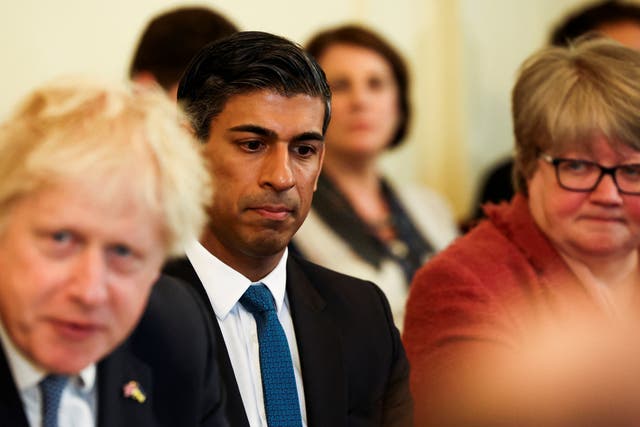 Chancellor Rishi Sunak during a Cabinet meeting at 10 Downing Street, London on May 17 (PA)