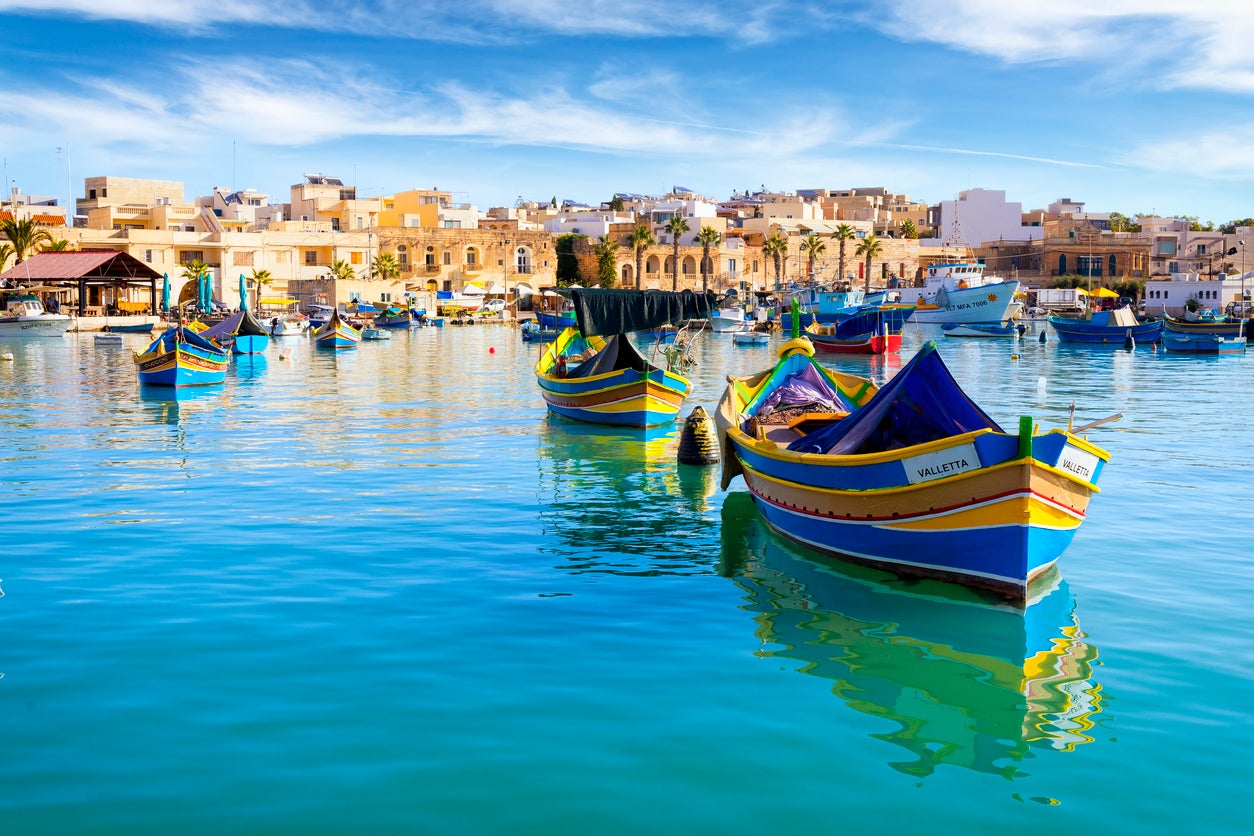 This fishing village is famous for its colourful boats