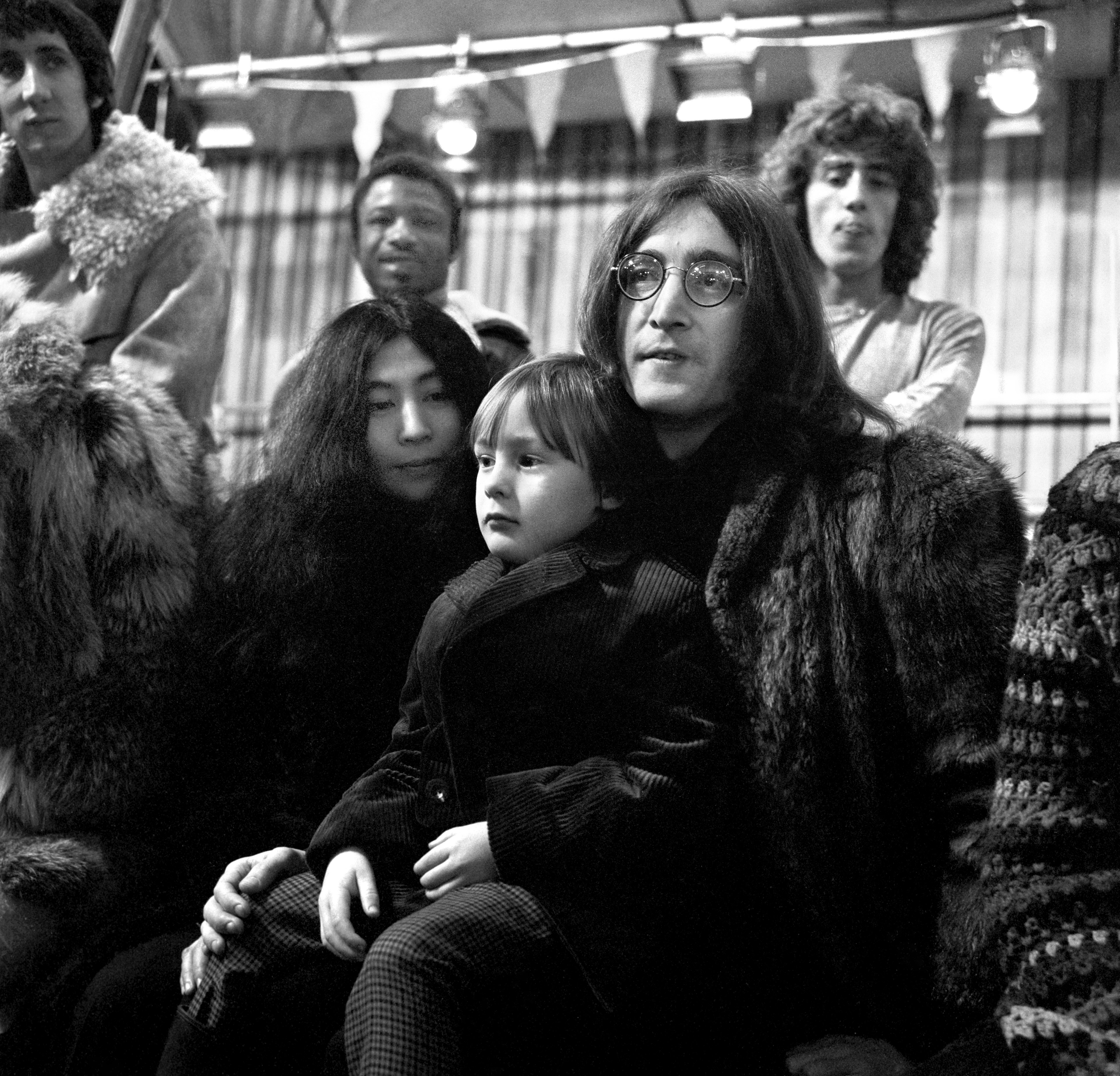 Julian Lennon with his father John Lennon (PA)