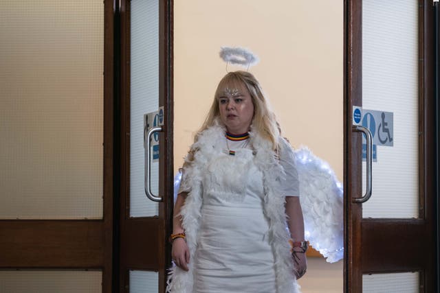 <p>Nicola Coughlan in a still from Derry Girls </p>