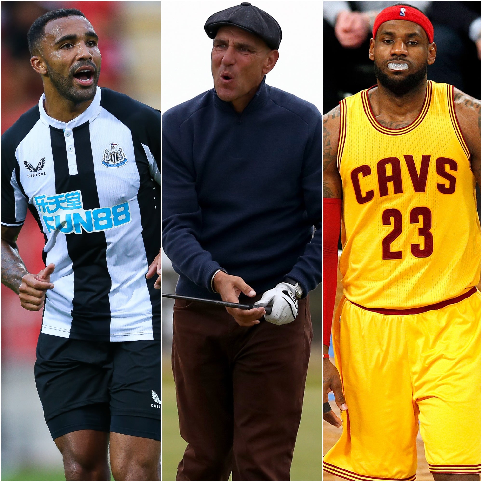 Callum Wilson, Vinnie Jones and LeBron James (Barrington Coombs/Jane Barlow/Jonathan Brady/PA)