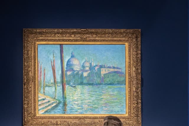 Monet’s Le Grand Canal et Santa Maria della Salute sells for record £45 million (Sotheby’s/PA)