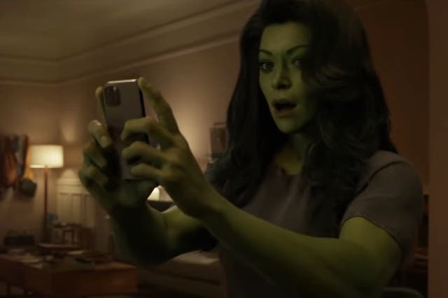 <p>Tatiana Maslany as She-Hulk in the forthcoming Disney+  series </p>