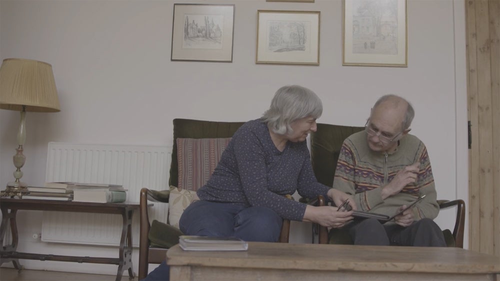 Alison Holland, 64, and Bert Holland, 69, live in Gloucestershire (Huntington’s Disease Association’s Huntington’s in Mind films/PA Real Life)